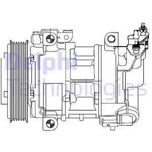 Compressore climatizzazione CS20325 DELPHI per CITROËN PEUGEOT DS