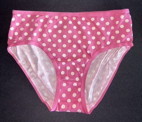 Cat & Jack Girl Size 12 Polka Dot High Waist Cotton Bikini Panty Underwear Brief