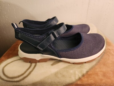 Baretraps Womens sz 8.5 Blue Mesh Lynsie Canvas Slingback Flat Shoes  #29