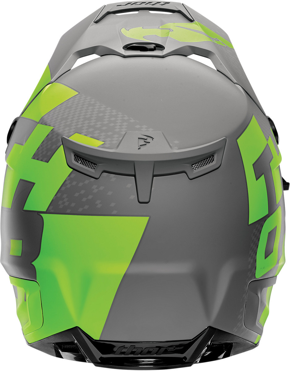 THOR S16 VERGE HELMET TACH FLO GREEN GREY MATT MOTOCROSS MX