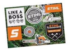 STIHL  sticker sheet 8 assorted stickers NEW 