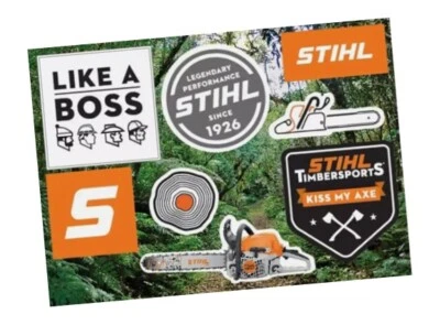 STIHL® sticker sheet 8 assorted stickers NEW!