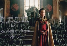 MILLY ALCOCK signed Autogramm 20x30cm HOUSE OF THE DRAGON in Person autograph