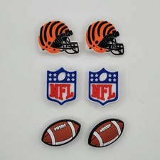 NFL Cincinnati Bengals Football Helmet For Crocs Shoe Charms Jibbitz - 6 pieces