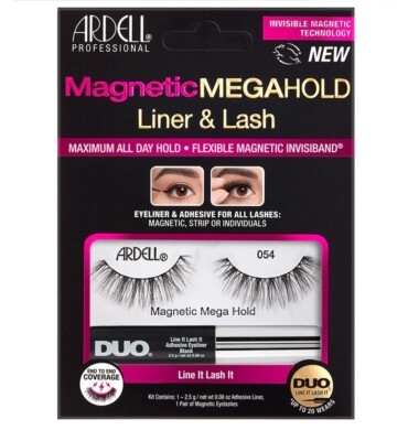Ardell magnetisches Mega Hold Wimpernfutter und Wimpernset - 054 - flexibles unsichtbares Band