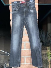 Lee Dungarees Slim Straight Youth Jeans in Light Black and Gray. Size 12S