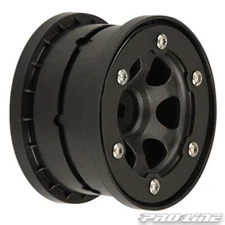 Pro-Line Racing #2704-02 Epic 2.2" Black/Black Bead-Loc Front Wheels for Slash  