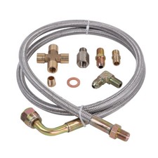Turbo Oil Feed Line Kit 90 18npt 4an 41 Inch For T3 T4 T04e T70 T60 Gt45 Gt35