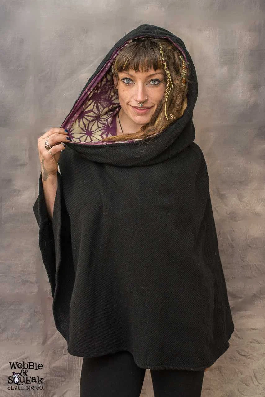 MANDALA JEDI PONCHO Woolen Warm Flower of Life Hippy Pixie Psytrance Hippy Wear
Opens in a new windo
