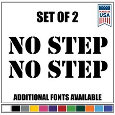 Set Of 2 No Step Vinyl Decal Sticker Car Truck Lip Splitter Pair Set Of 2 No Step Vinyl Decal Sticker Car Truck Lip Splitter Pair