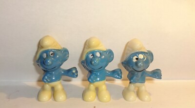 Vanity Smurf (Brushed) Left Pupil Missing E.D.D.S. Smurfs ORIGINAL