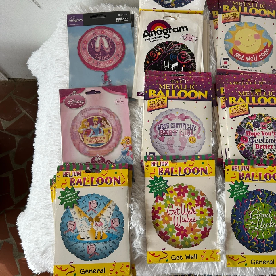 Vintage Helium Balloon Lot (44) Round NEW Deadstock Disney Get Well Birthday - Image 2 of 4