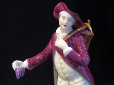Vintage SPODE PORCELAIN CHELSEA FIGURE #5 - MAN WITH GRAPES