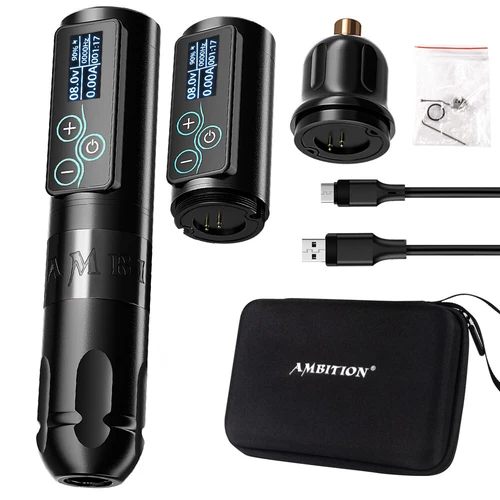 Ambition Wireless Tattoo Machine Rotary Pen Touchscreen Battery Pack 2400mAh LED - product listing photo