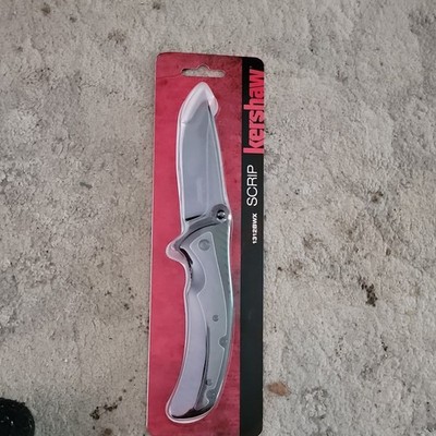 Kershaw Scrip 1312BWX Pocketknife SS Handle/Blade Drop Point Plain Liner Lock