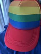 Pride Rainbow Adjustable Red Hat, Baseball Cap LGBTQ