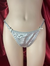 Ice Green Satin Bikini Panties Size 6