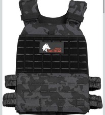 Wolf Tactical Adjustable Weighted Vest for Men  Women - Rucking, Workout, Ru...