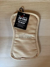 All-Clad Premium Pot Holder & Heating Pad Cappuccino Easy Grip Silicone 500 F 🎁