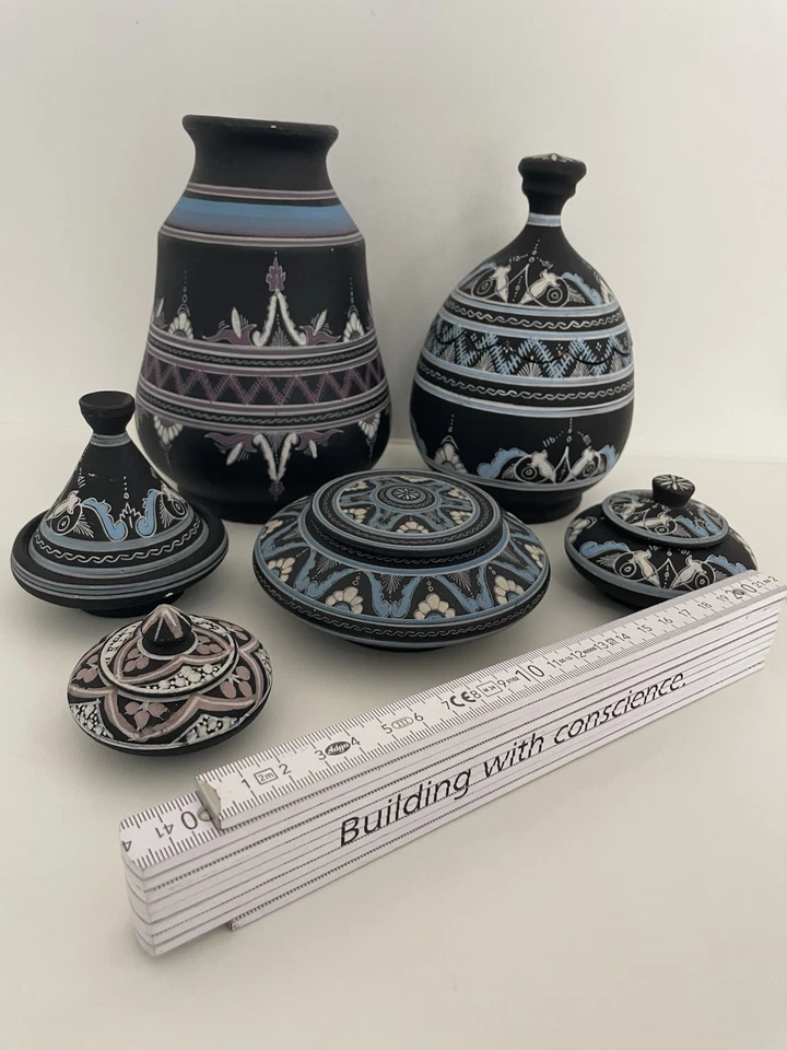 Konvolut Vintage Morocco Potterie 70er aus Safi, Hersteller: Saïssi Marokko - Bild 2 von 4