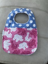 Handmade Baby Bib Frosted Animal Crackers On Pink NWT