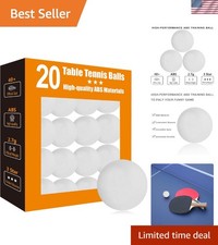 Tournament-Ready 20 Pack of 3 Star ABS Ping Pong Balls - Win with Confidence