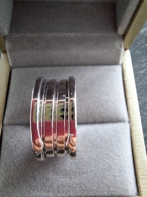BVLGARI B Zero Ring 18K 750 Weißgold 4 Band Größe 61 Bulgari