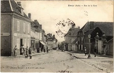 Old postcard ERVY - Rue de la Gare (71318)