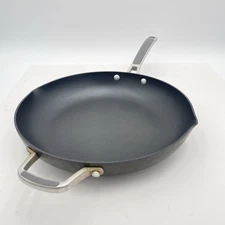 Calphalon Simply Nonstick 12" Fry Pan Skillet Pots With Dual Handles Pour Spouts