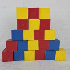 Vintage 1970s Tupperware Alphabet Letter Blocks Set 21 Replacement Toy Blocks