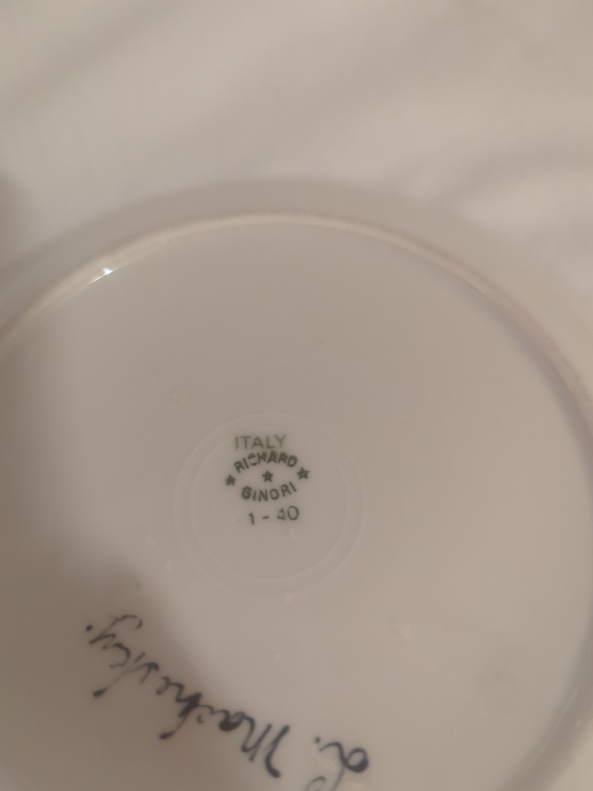 Richard Ginori Tea Cup, Saucer, Dessert Plate Signed Antique Rare See Picts 3100