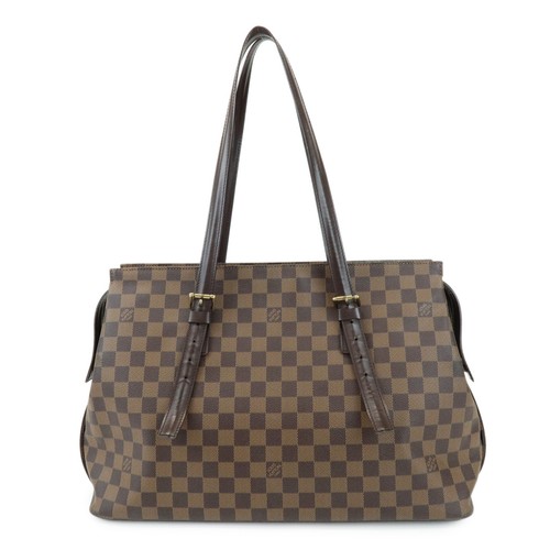 Louis Vuitton Damier Ebene Chelsea Canvas Shoulder Bag N51119 Authentic Used