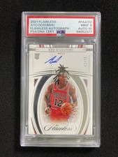 2021-22 Flawless Ayo Dosunmu RC Silver Jersey Number 12/25 PSA 9 Auto 10 JM14