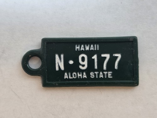 1961 Hawaii DAV Tag Keychain License Plate N-9177