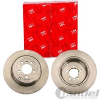 2X TRW Bremsscheiben 354Mm Voll Hinten Passend FÜR Land Rover Range | DF4955S