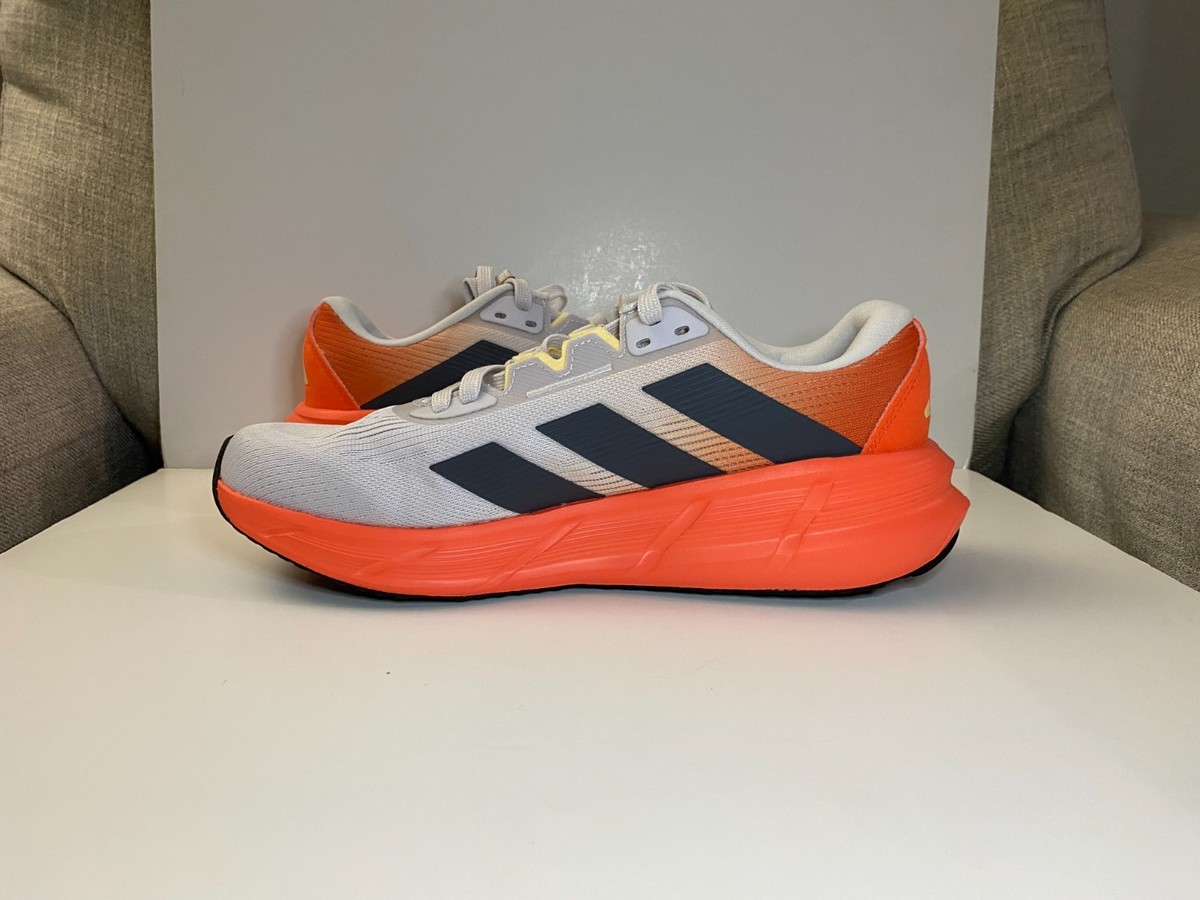Adidas Questar 3 JQ4380 Mens Sneaker 10.5 Dash Gray Orange Mesh