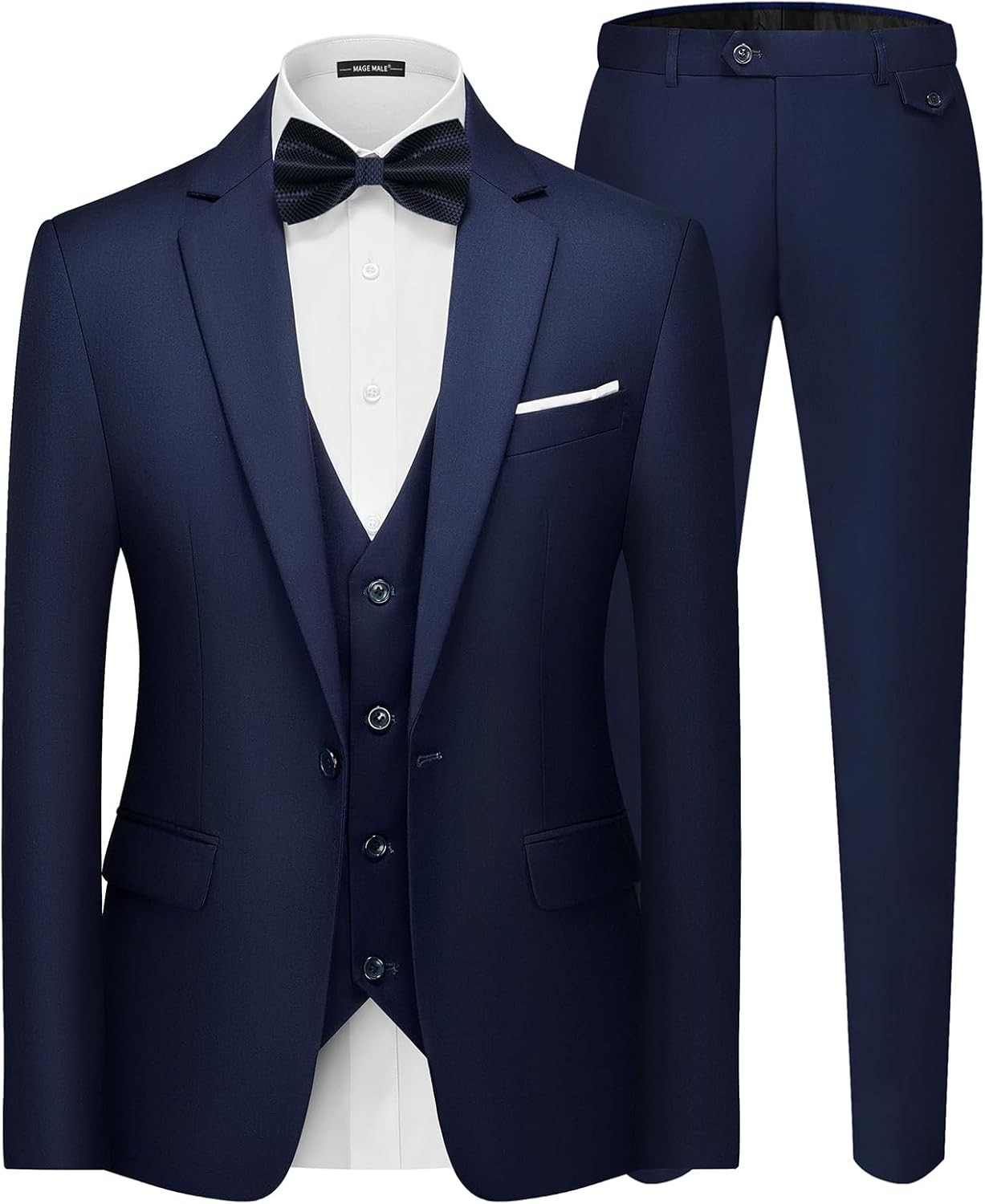 Men's 3 Pieces Suit Elegant Solid One Button Slim Fit Single Breasted Party Blaz