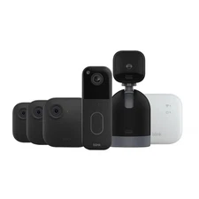 Blink Whole Home Security Camera System Bundle Doorbell, 3 Cameras Pan Tilt