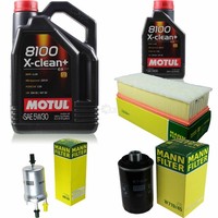 Inspektionspaket 6L Motul 8100 X-Clean+ 5W-30 FüR Audi A3 1.8 Tfsi 2.0 TT VW