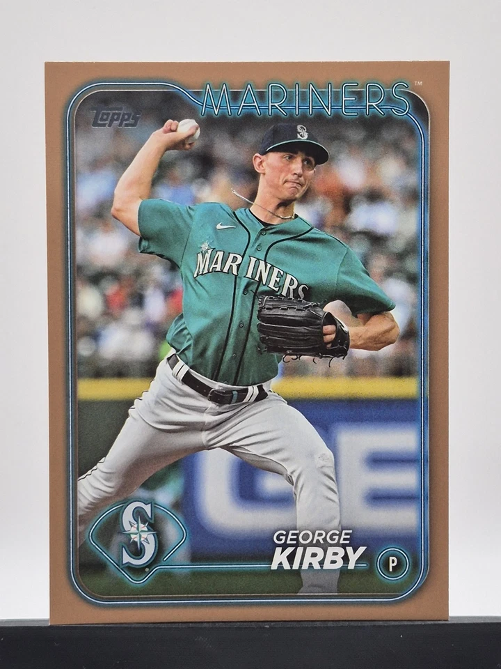 2024 Topps Series 1 #75 George Kirby True Gold Seattle Mariners 0412/2024 - Image 2 of 4