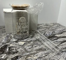 Drinking Mason Glass Mug w/ Glass Straws And Cleaning Brush - Teachers - New