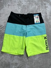 Hurley Swim Board Shorts Boys Size 16 Multicolor Surf Beach Rear Pocket NWT