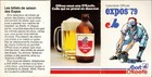 1979 Montreal Expos French language pocket schedule sponsored by O'Keefe Ale — photo 3