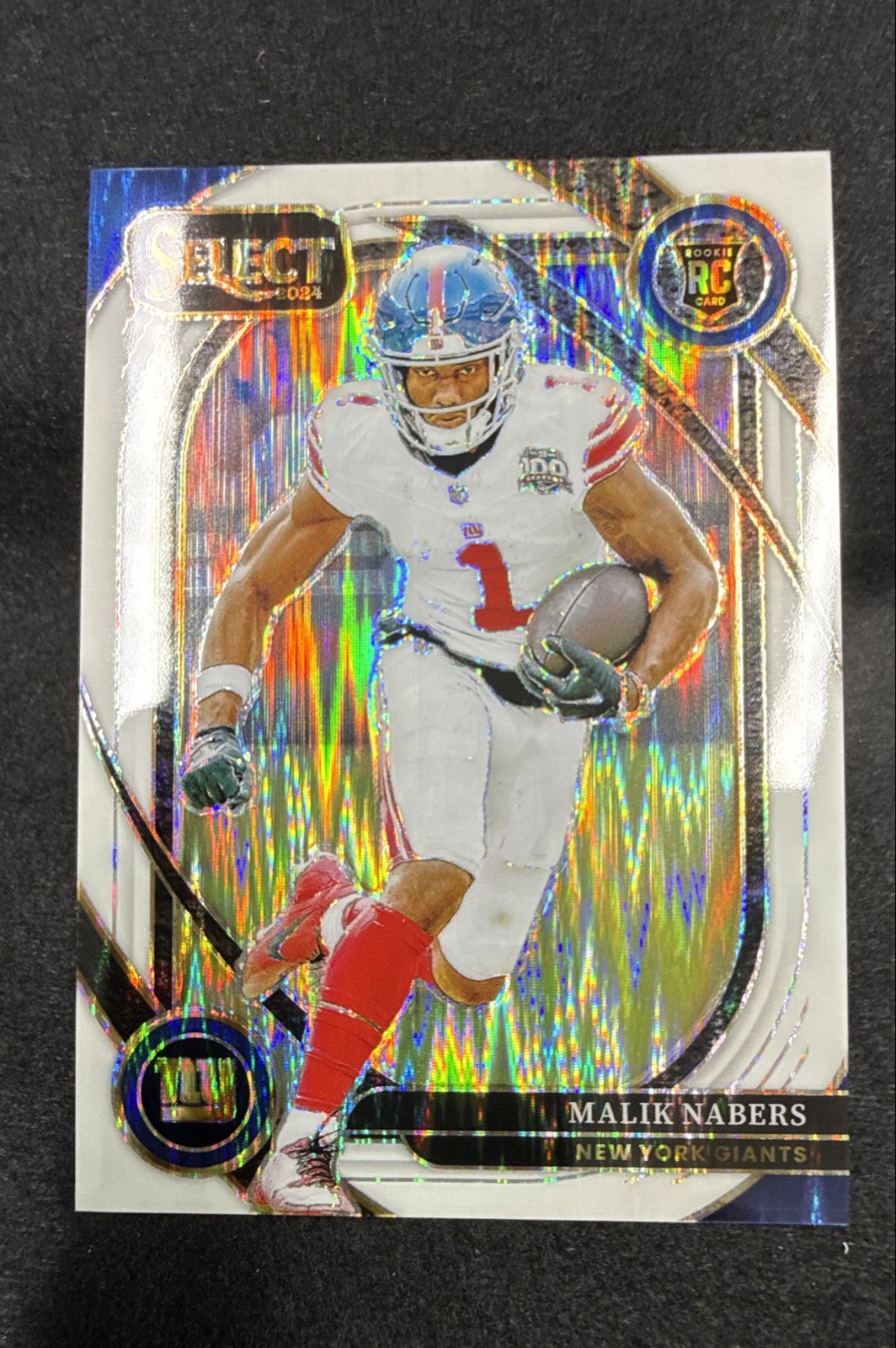 2024 Panini Select - Club Level Malik Nabers #220 White Shock Prizm /199 (RC)