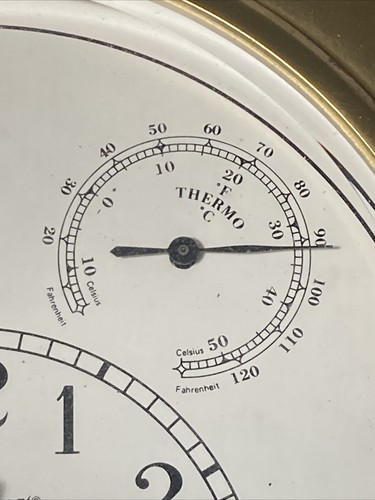 Seth Thomas 1046 Porthole Wall Clock with Hygro Thermo Gauges. Working Clock - Picture 3 of 7