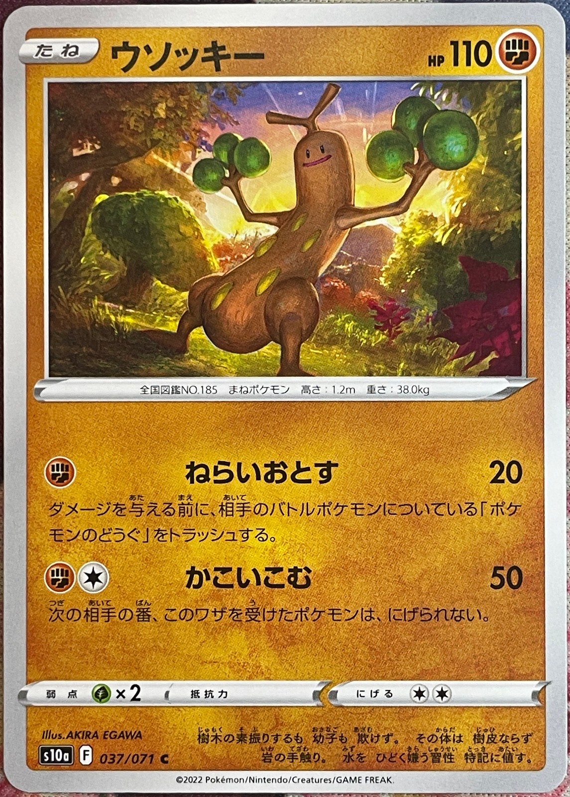 Sudowoodo - 037/071 C - Dark Phantasma S10a Pokemon 2022