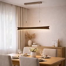 Lucande Pendelleuchte Hängelampe LED dimmbar schwarz gold Esszimmer Leuchte