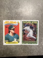 1989 Topps All-Star Jose Canseco #401 And 1994 Topps Future Stars Jose Valentine