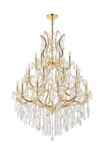 Elegant Lighting Maria Theresa 38" 28 Light Royal Crystal Chandelier - Picture 7 of 8