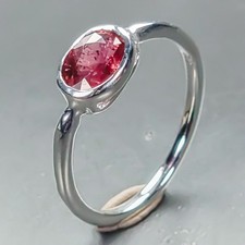 Jewellery Natural Tourmaline Ring 925 Sterling Silver Size 7 /R464248
